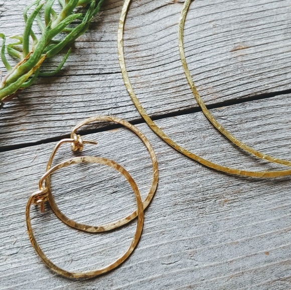 🌿"Not so Basic" 2 Inch Chola Hoops - Artisan-Made - Picture 7 of 7